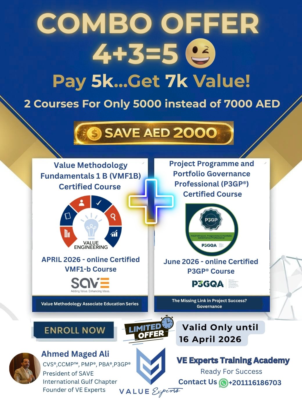 VE Experts Exclusive Certified Courses Offer (VMF1B & P3GP)